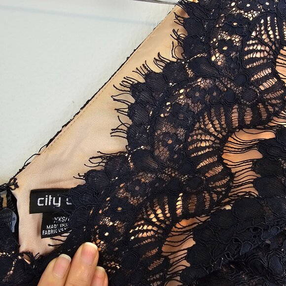 City Chic Womens Sz 12 Dark Navy Lace Tulle Evening Cocktail Maxi Dress NWT - Picture 11 of 14